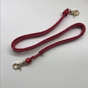 Brahmin Red Croc-Embossed Leather Strap with Gold Accent.